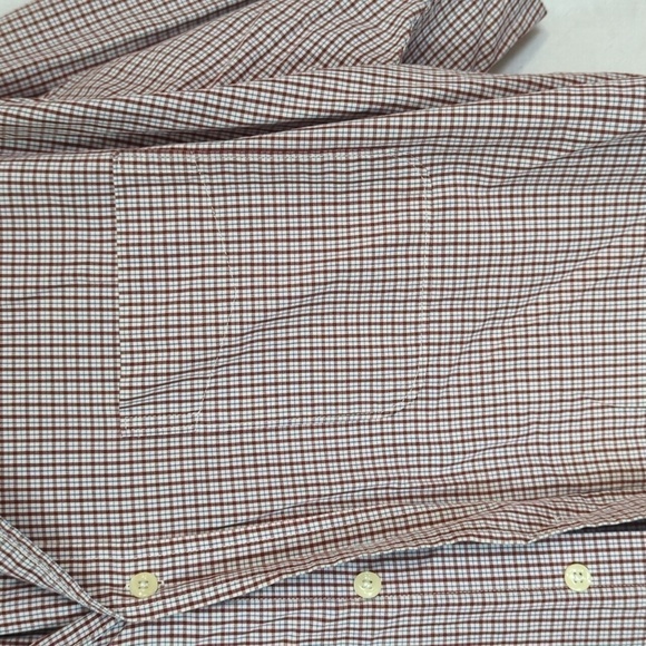 J Crew Red White Windowpane Plaid Cotton Button Up Size Large - Picture 4 of 7